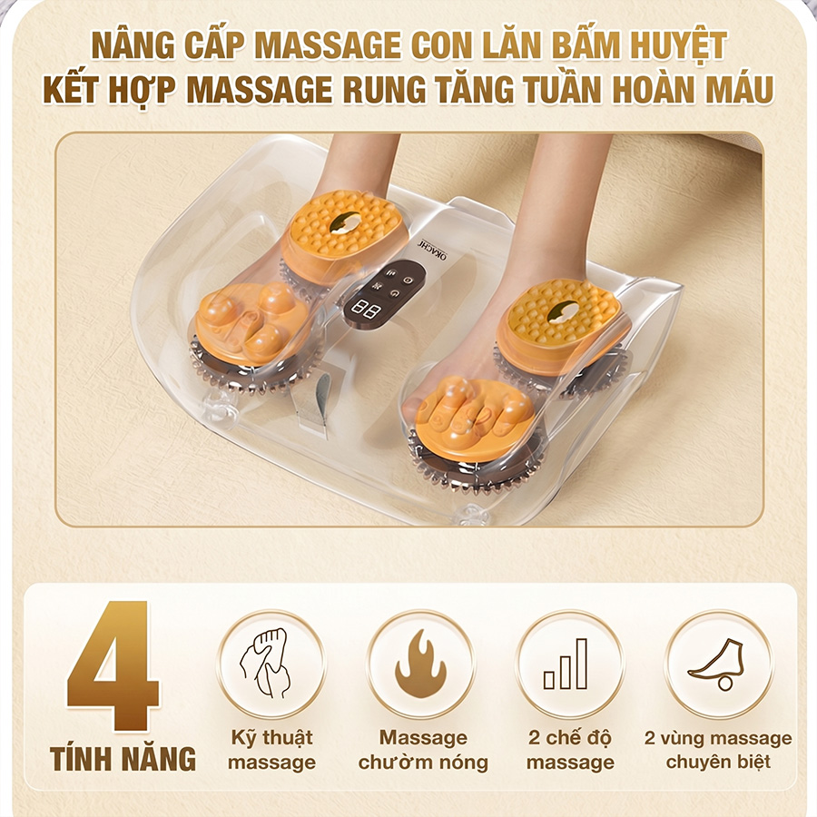 Máy massage chân và rung chân OKACHI JP-801 ( Màu đen)